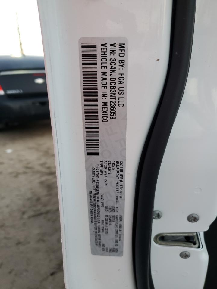 2022 Jeep Compass Limited VIN: 3C4NJDCB3NT236059 Lot: 74176714