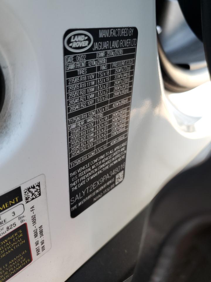 2023 Land Rover Range Rover Velar R-Dynamic S VIN: SALYT2EX9PA348016 Lot: 76025274