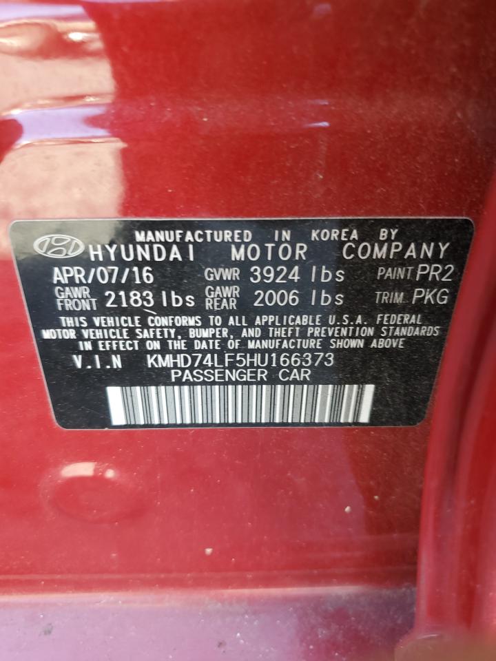 KMHD74LF5HU166373 2017 Hyundai Elantra Se