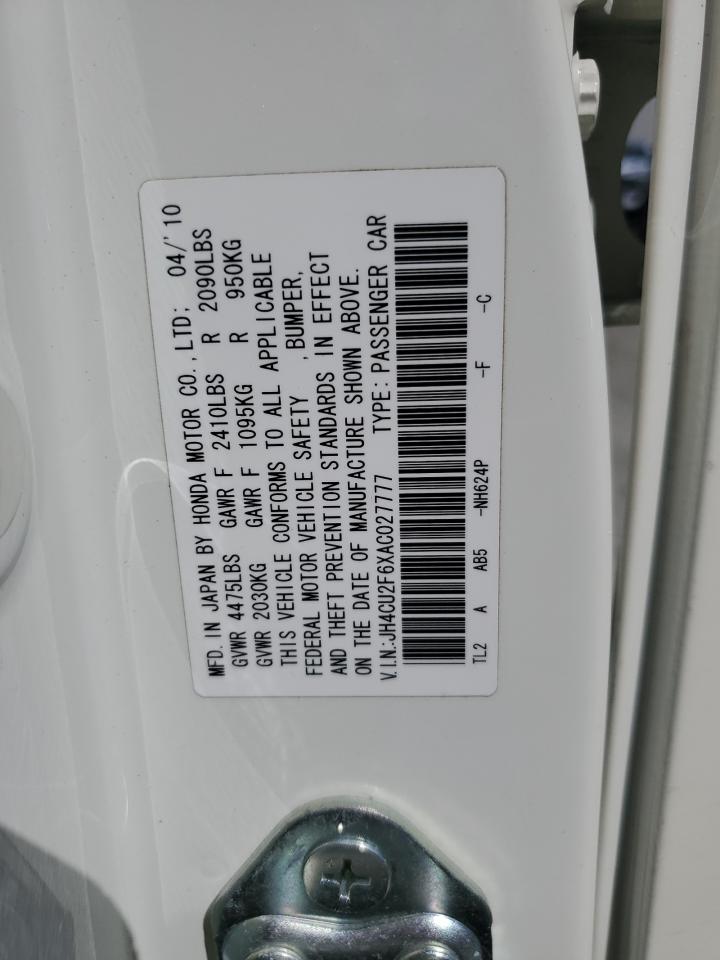 JH4CU2F6XAC027777 2010 Acura Tsx