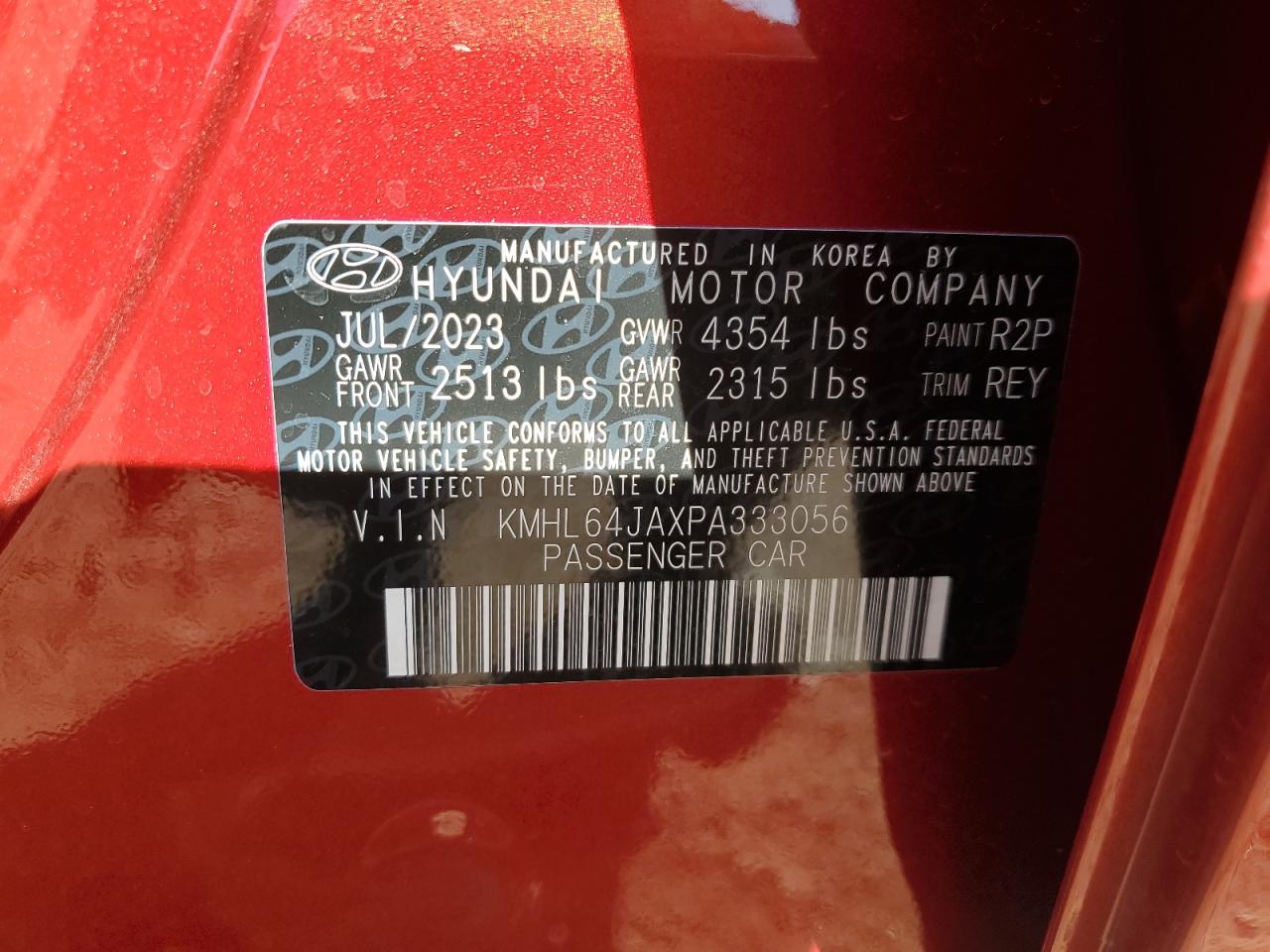 KMHL64JAXPA333056 2023 Hyundai Sonata Sel