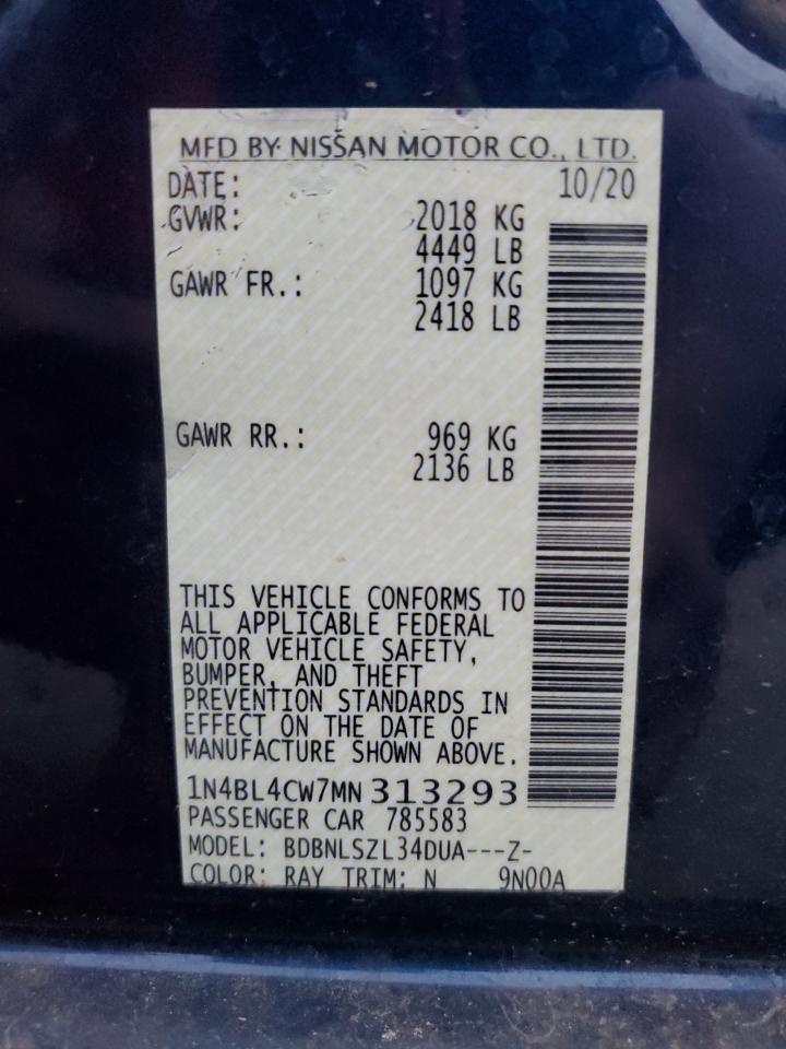 1N4BL4CW7MN313293 NISSAN ALTIMA 2021