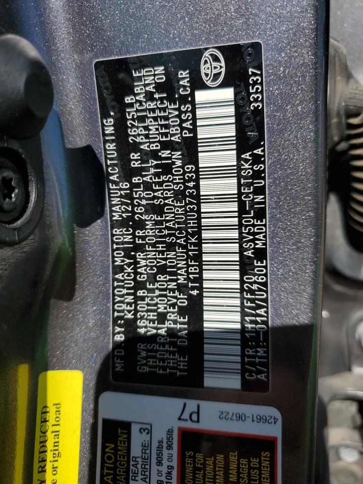 4T1BF1FK1HU373439 2017 Toyota Camry Le