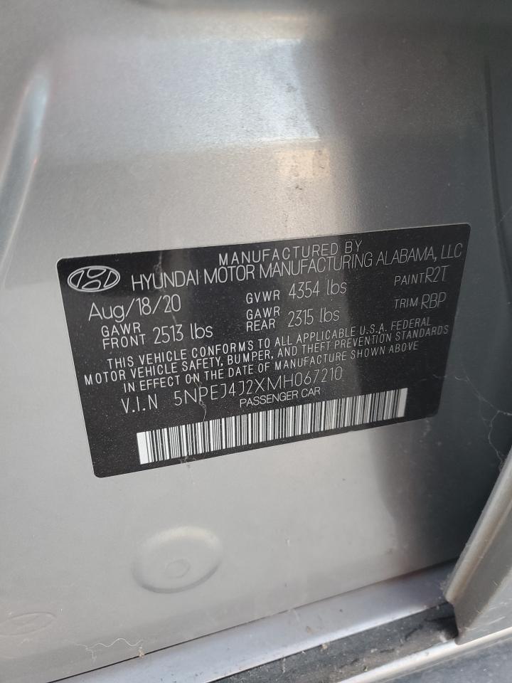 2021 Hyundai Sonata Sel Plus VIN: 5NPEJ4J2XMH067210 Lot: 77200484