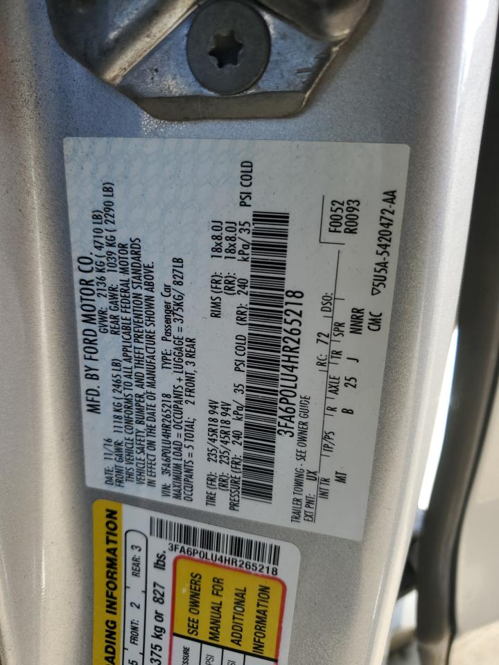 3FA6P0LU4HR265218 2017 FORD FUSION - Image 14