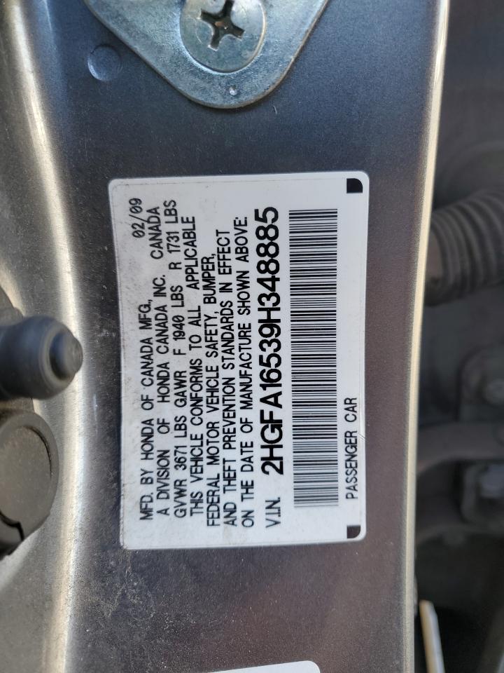 2HGFA16539H348885 2009 Honda Civic Lx