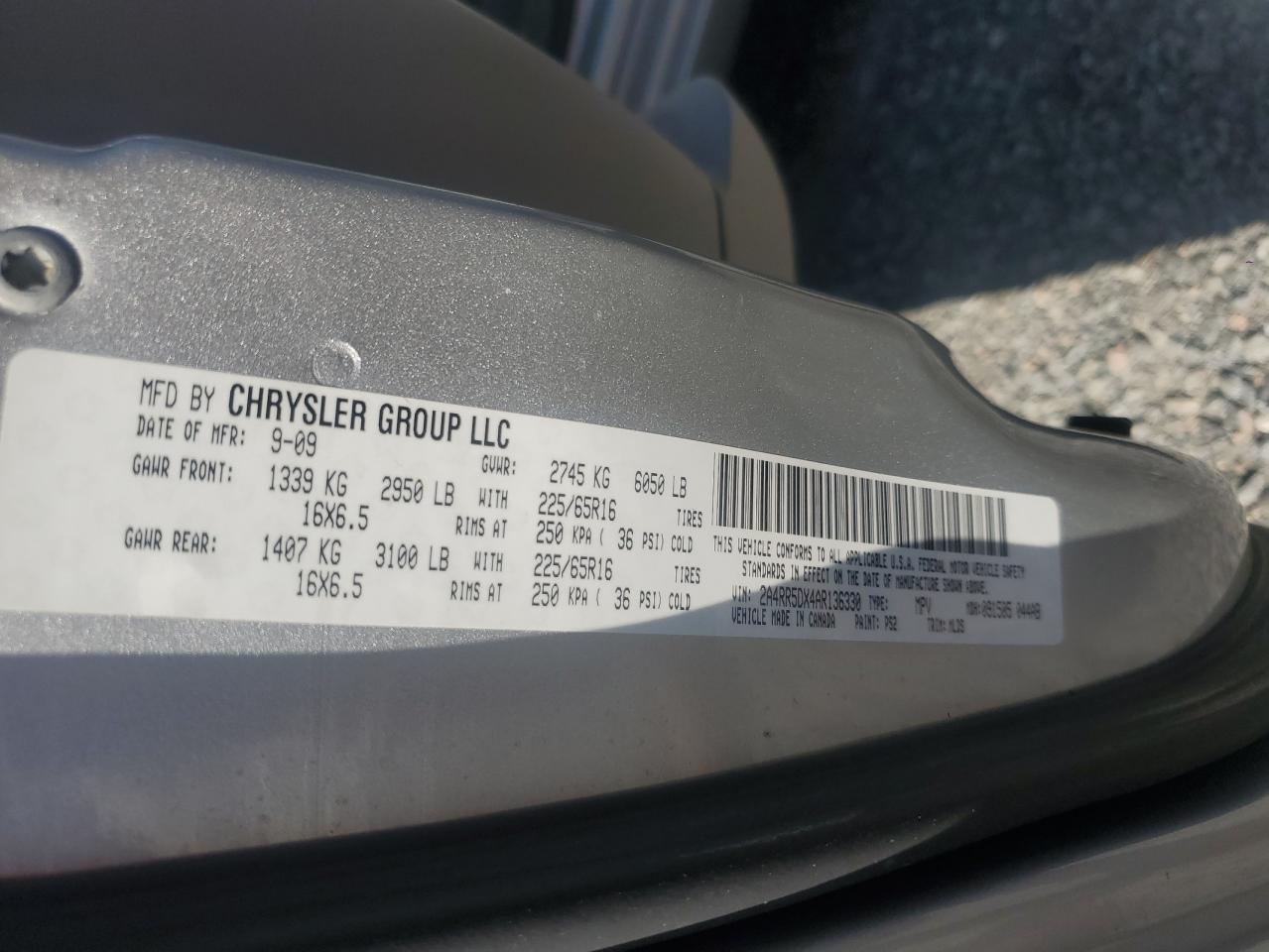 2A4RR5DX4AR136330 2010 Chrysler Town & Country Touring