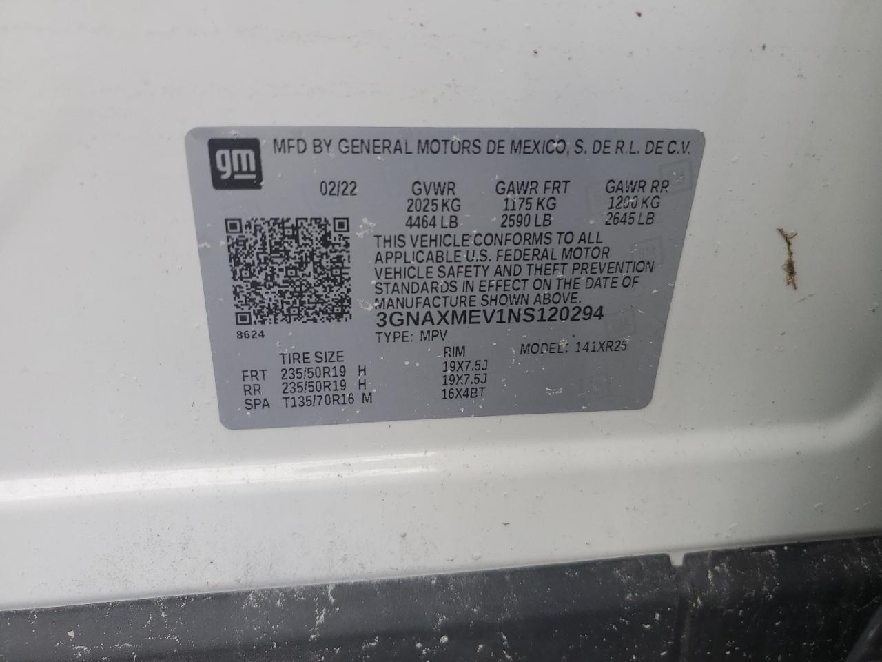 3GNAXMEV1NS120294 2022 CHEVROLET EQUINOX - Image 14