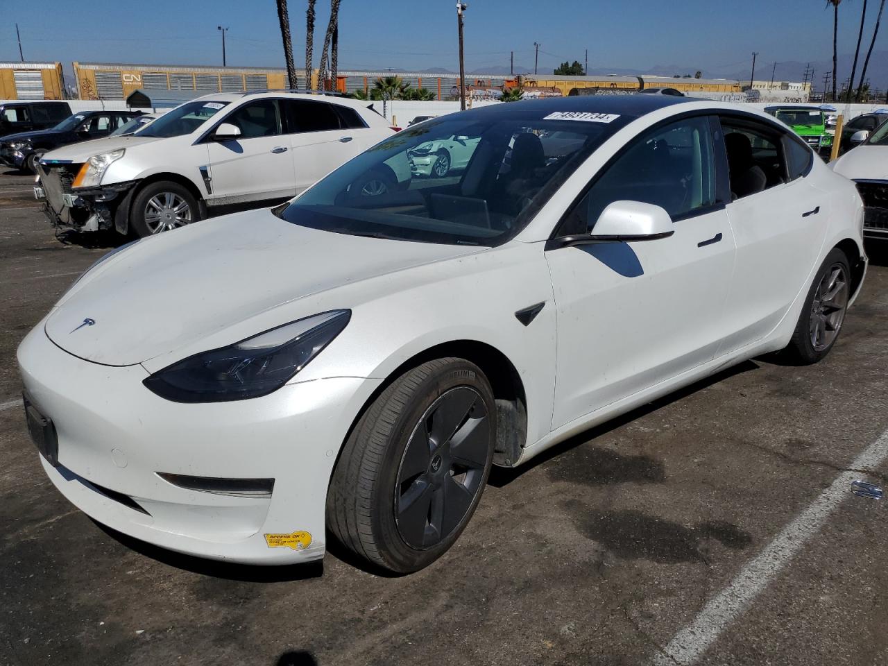 VIN 5YJ3E1EA8MF091211 2021 TESLA MODEL 3 no.1