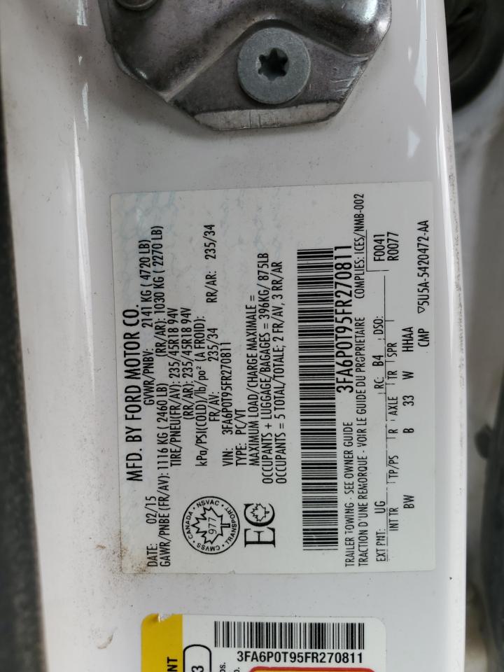 3FA6P0T95FR270811 2015 FORD FUSION - Image 14