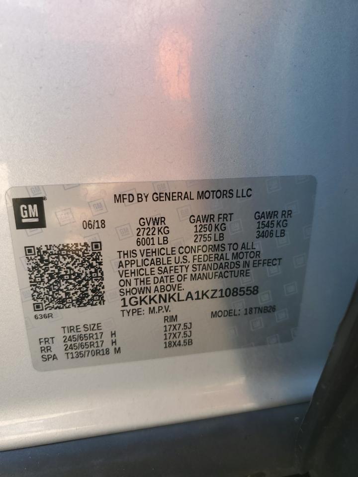 2019 GMC Acadia Sle VIN: 1GKKNKLA1KZ108558 Lot: 76327564