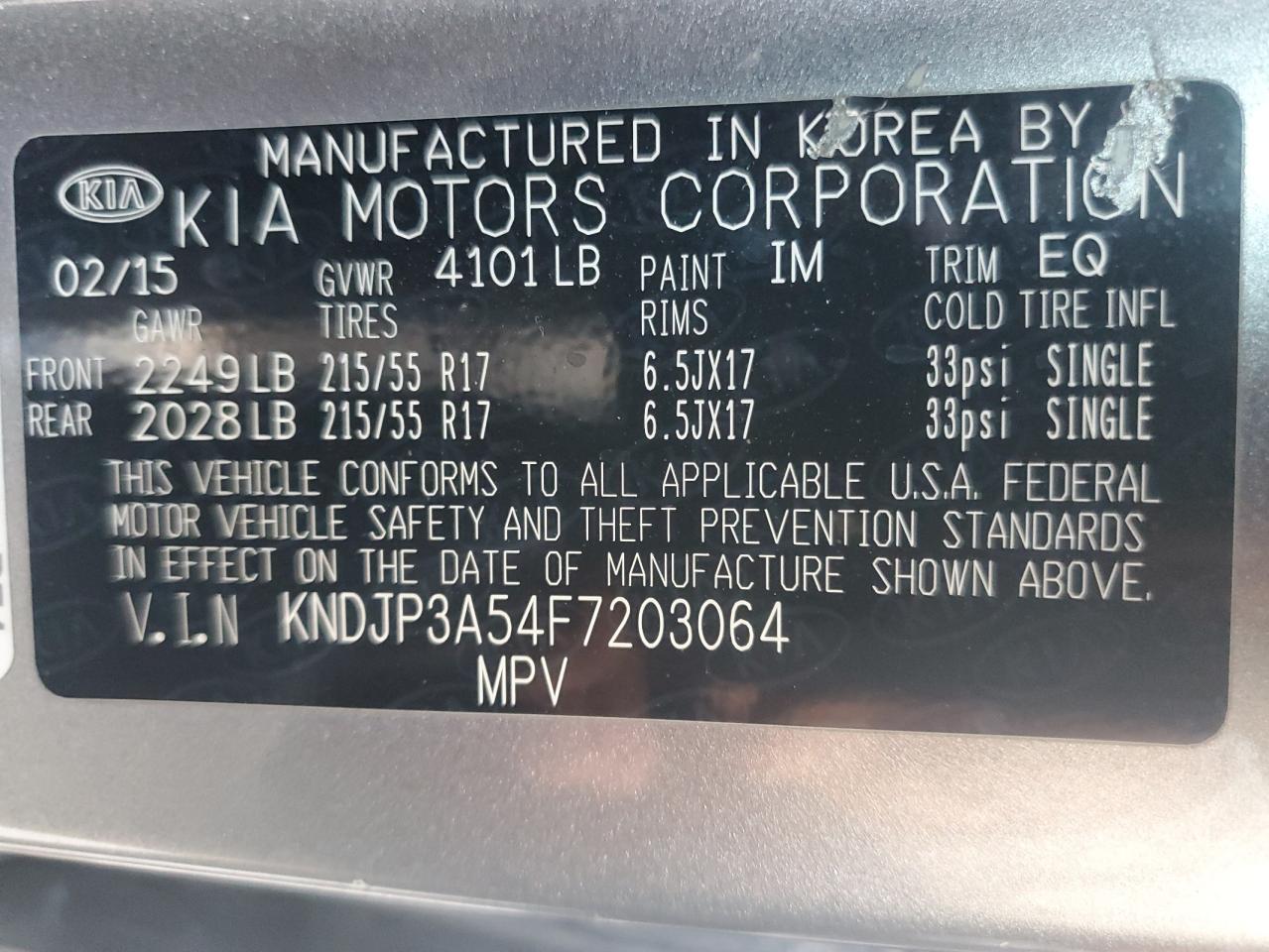 KNDJP3A54F7203064 2015 Kia Soul +