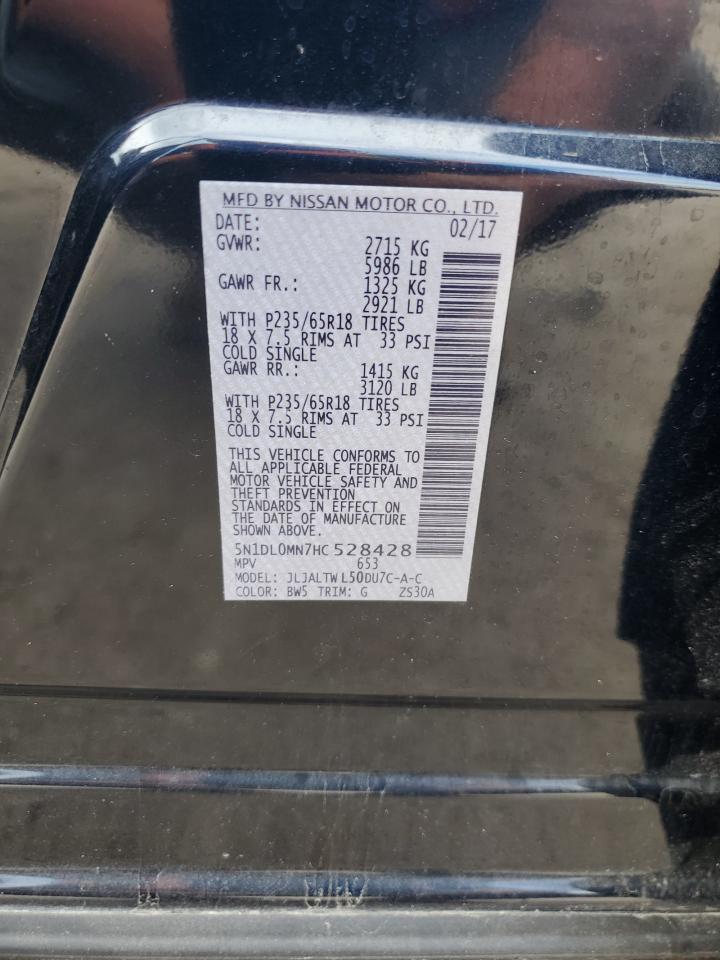 2017 Infiniti Qx60 VIN: 5N1DL0MN7HC528428 Lot: 78915784