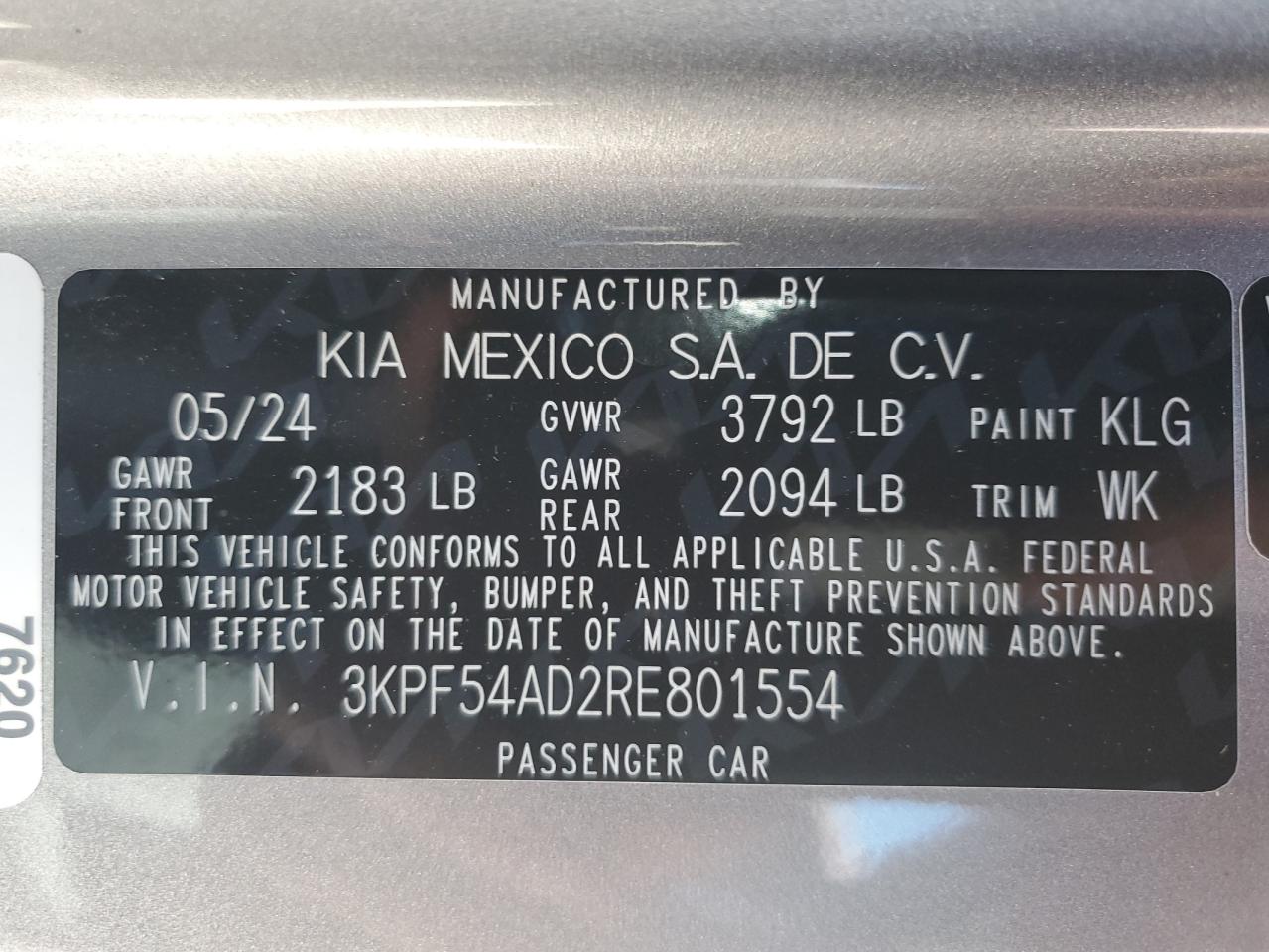 3KPF54AD2RE801554 2024 Kia Forte Gt Line