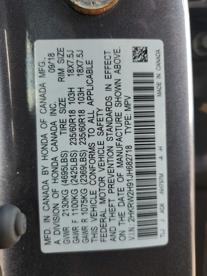 2HKRW2H91JH682718 2018 Honda Cr-V Touring