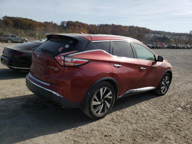  NISSAN MURANO 2015 Красный