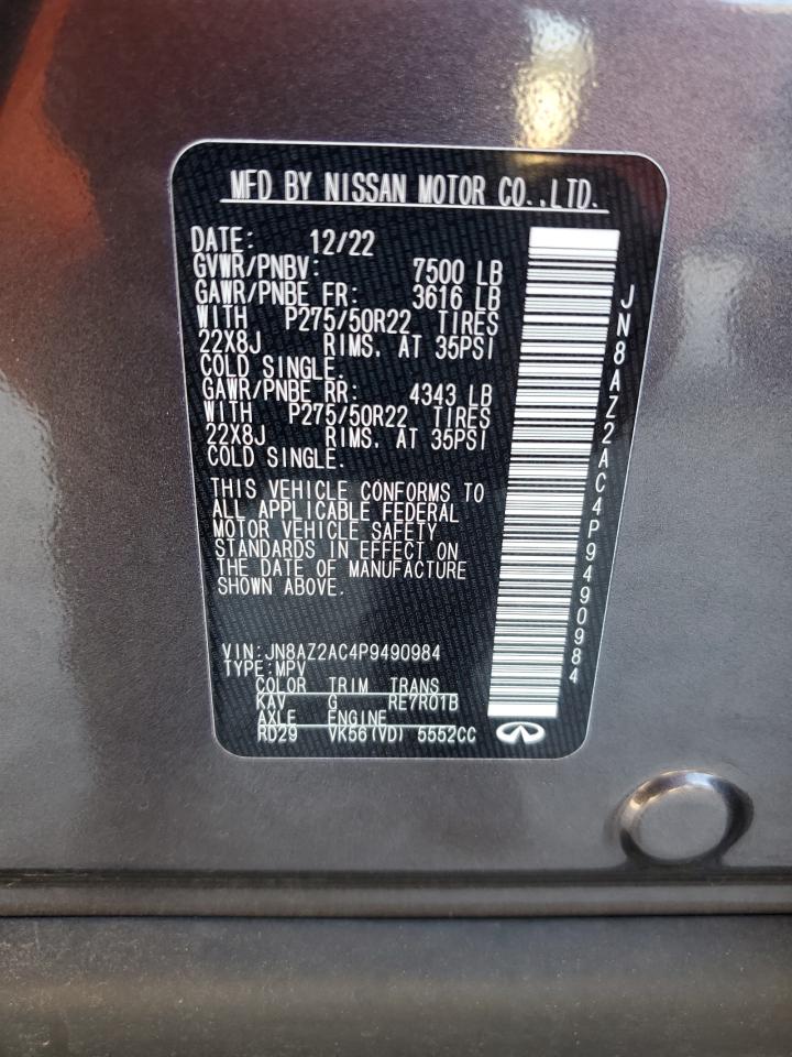 JN8AZ2AC4P9490984 2023 Infiniti Qx80 Luxe