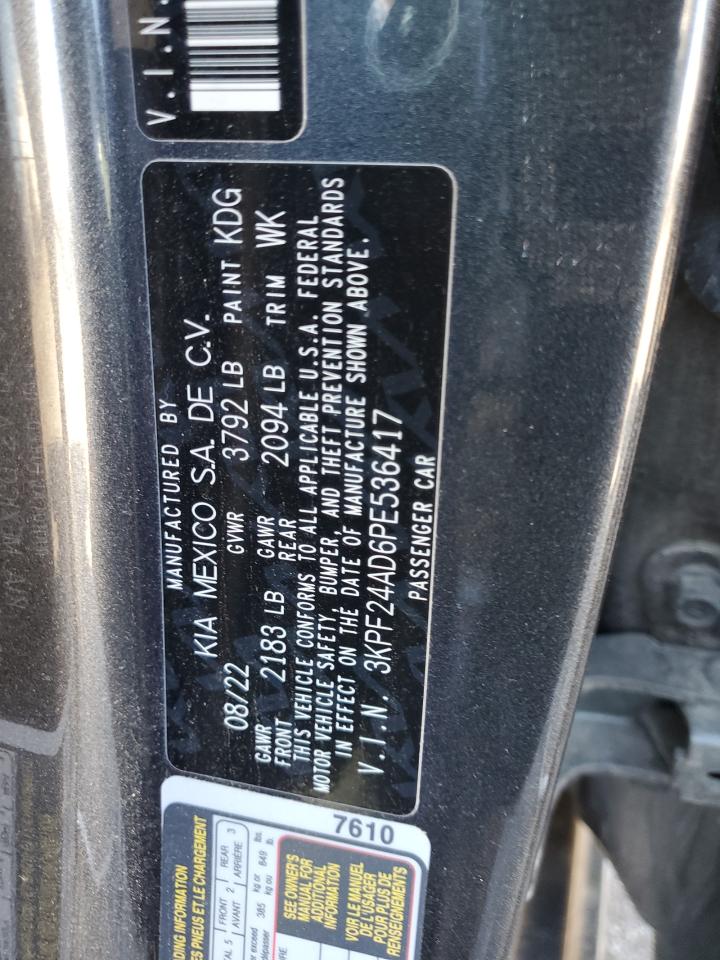 3KPF24AD6PE536417 2023 Kia Forte Lx