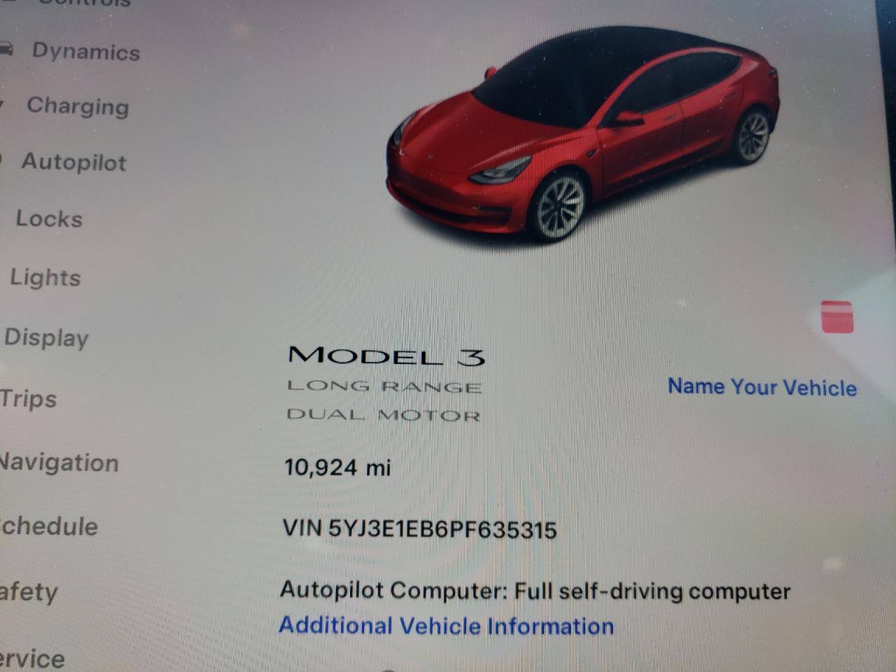 2023 Tesla Model 3 VIN: 5YJ3E1EB6PF635315 Lot: 76018454