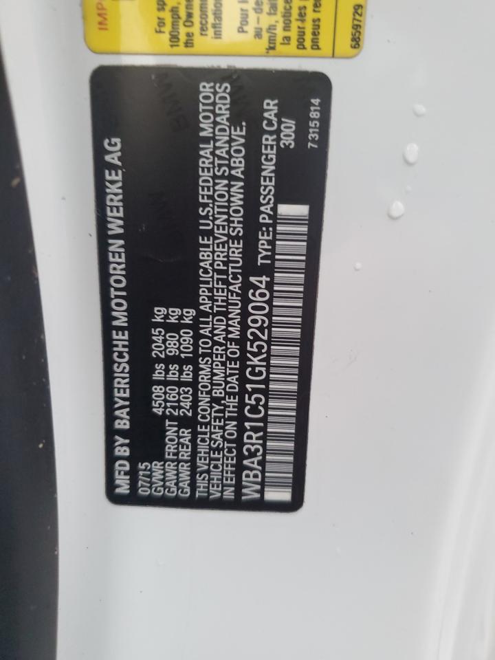 2016 BMW 435 I VIN: WBA3R1C51GK529064 Lot: 74978704