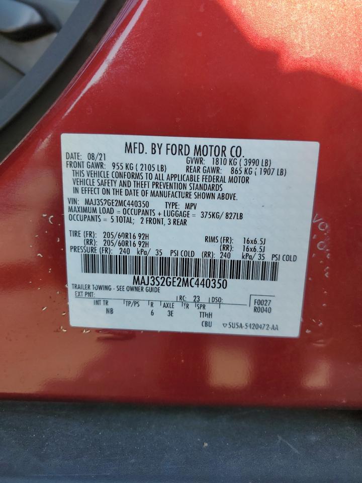 VIN MAJ3S2GE2MC440350 2021 FORD ECOSPORT no.13