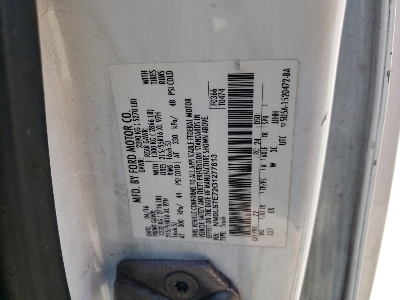 NM0LS7E72G1277613 2016 Ford Transit Connect Xl