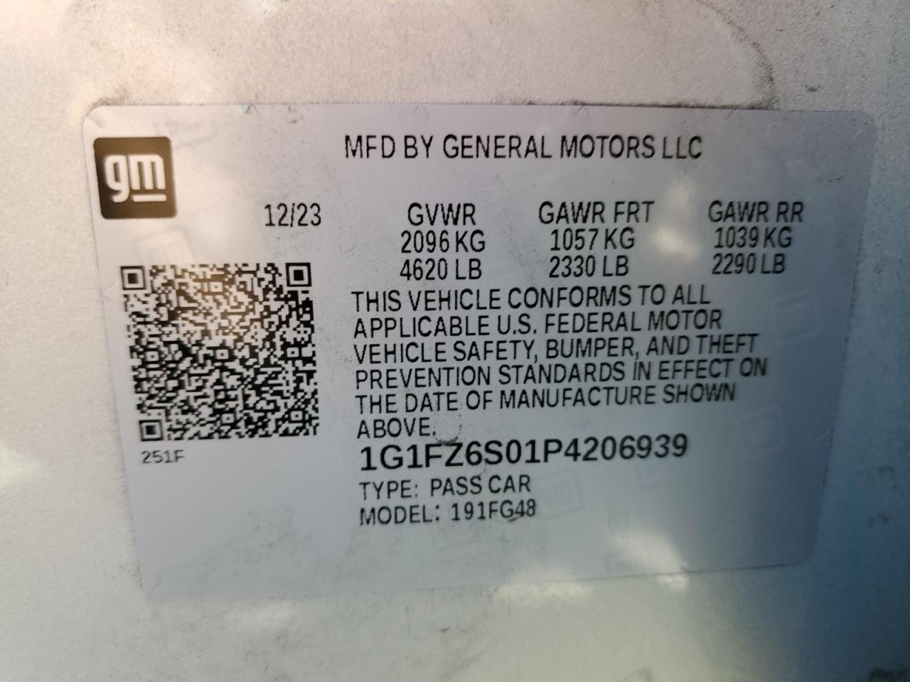 1G1FZ6S01P4206939 2023 Chevrolet Bolt Euv Premier