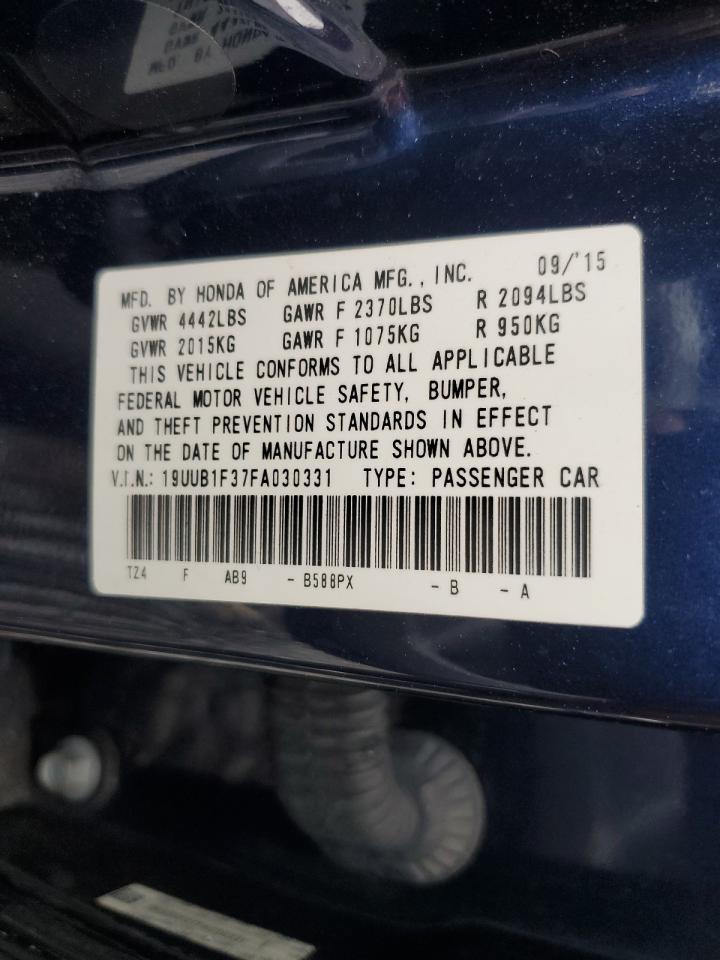 2015 Acura Tlx VIN: 19UUB1F37FA030331 Lot: 73487714