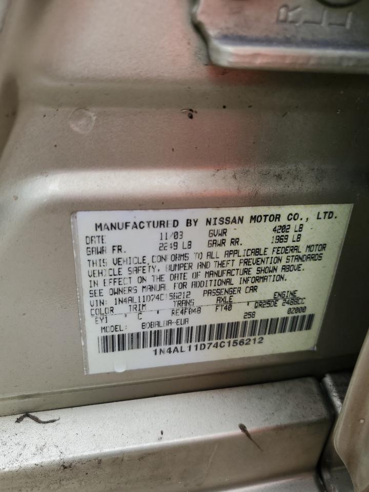 1N4AL11D74C156212 2004 Nissan Altima Base