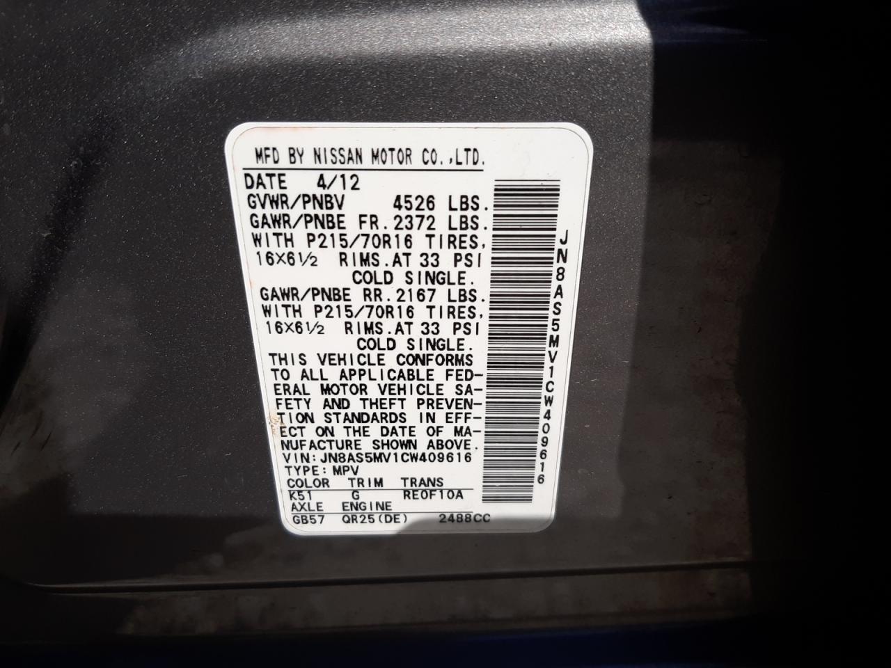 2012 Nissan Rogue - Image 13