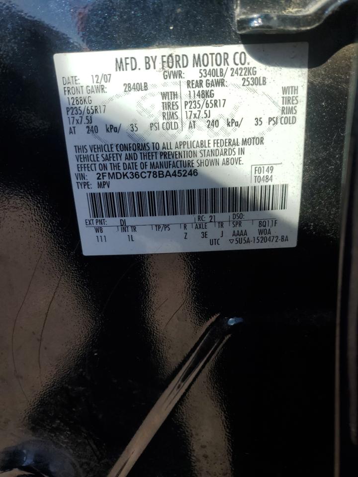 2008 Ford Edge Se VIN: 2FMDK36C78BA45246 Lot: 76526754