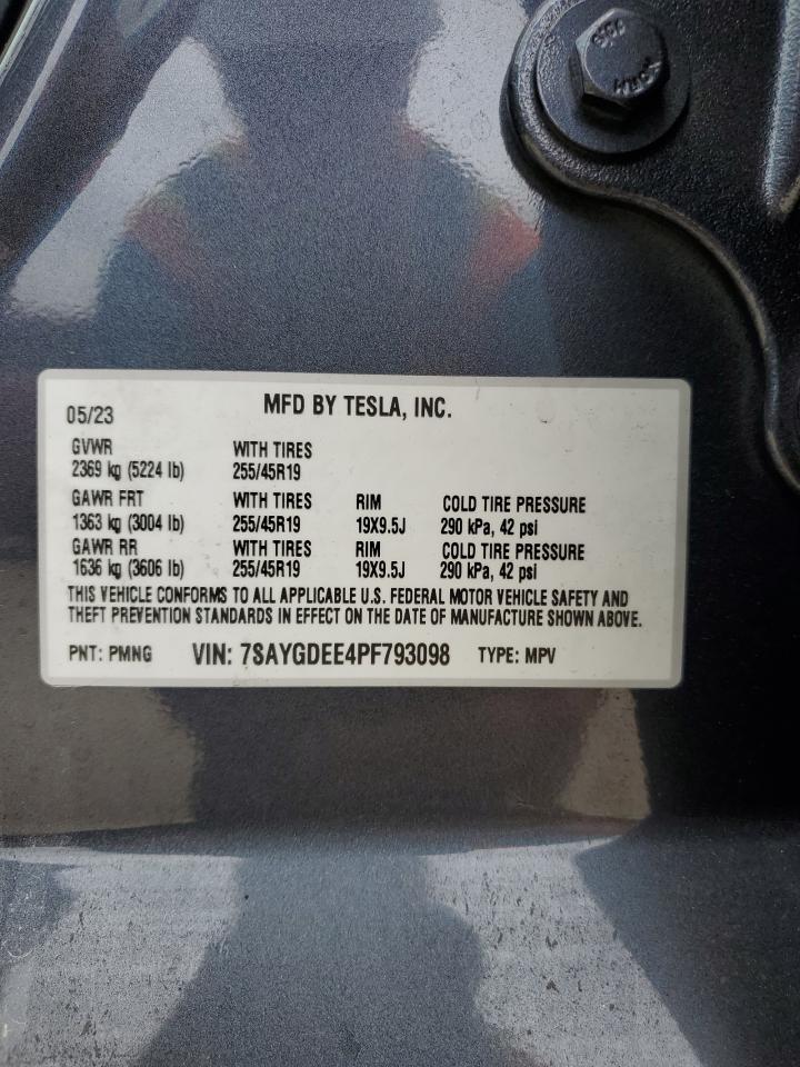 7SAYGDEE4PF793098 2023 Tesla Model Y