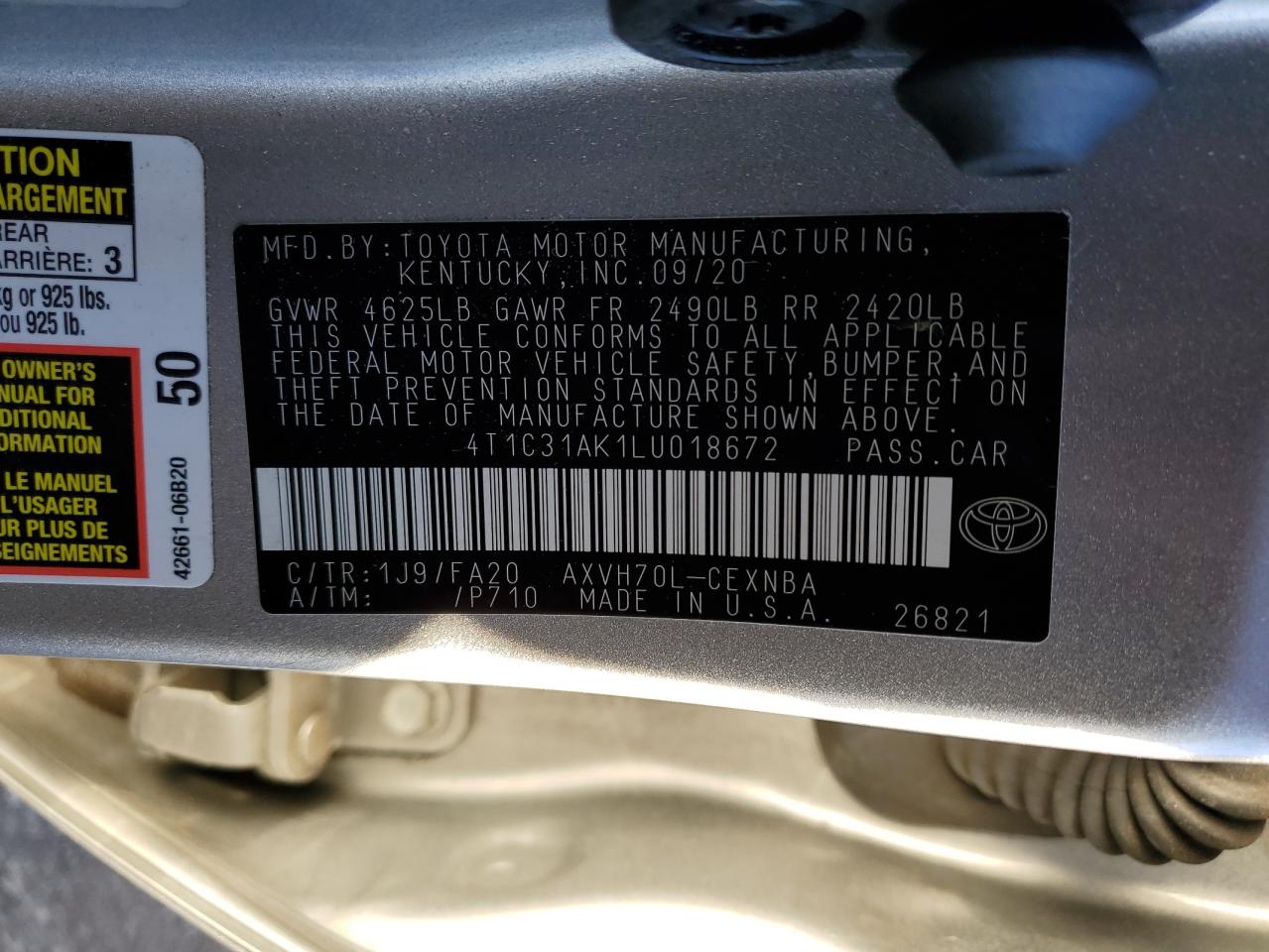 2020 Toyota Camry - Image 12