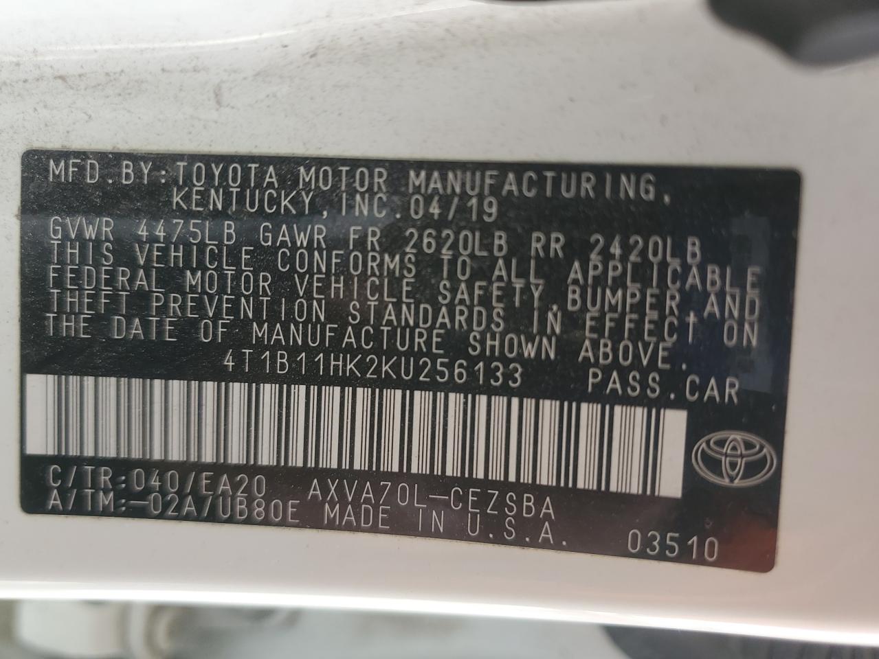 2019 Toyota Camry - Image 12