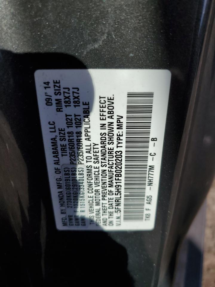 5FNRL5H91FB020203 2015 HONDA ODYSSEY - Image 14