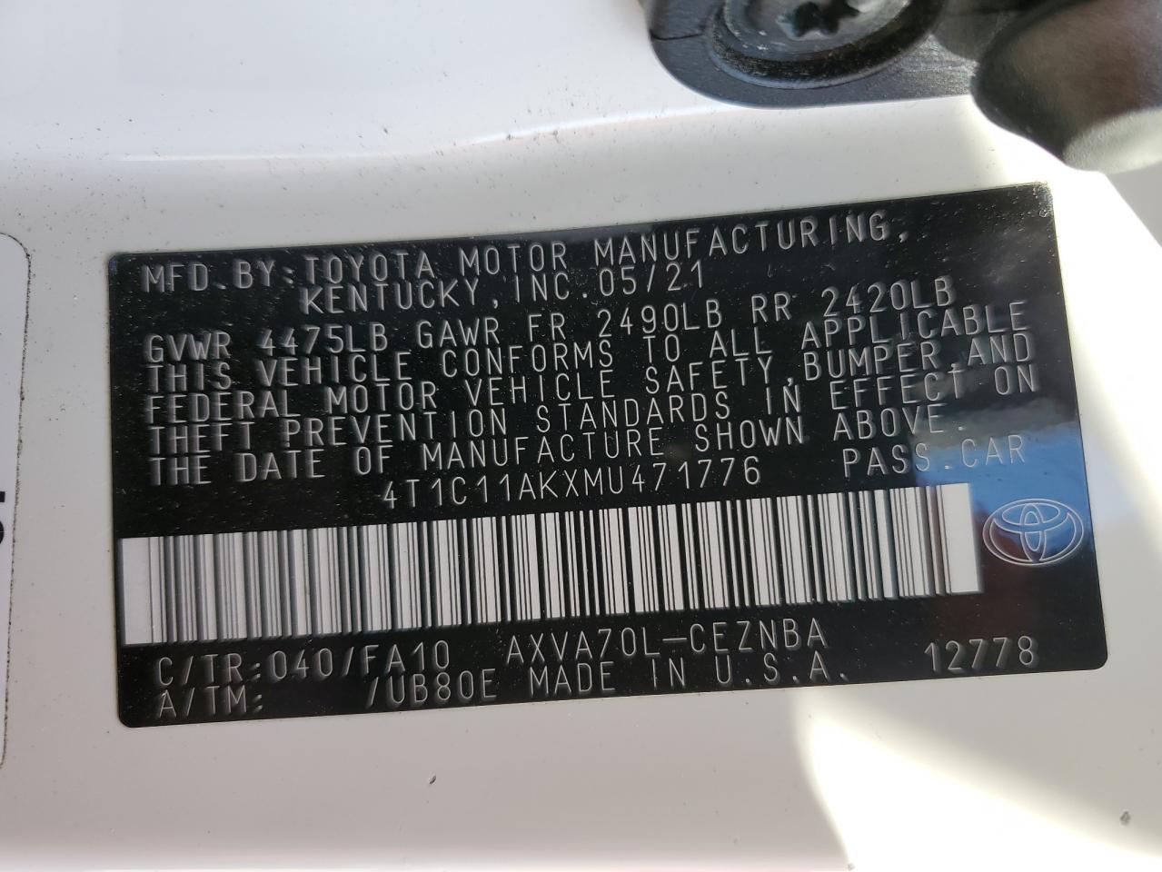 2021 Toyota Camry - Image 15