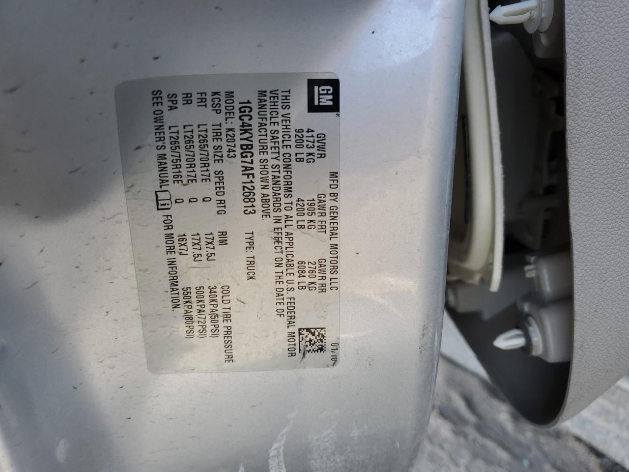 2010 Chevrolet Silverado K2500 Heavy Duty Ltz VIN: 1GC4KYBG7AF126813 Lot: 73721644