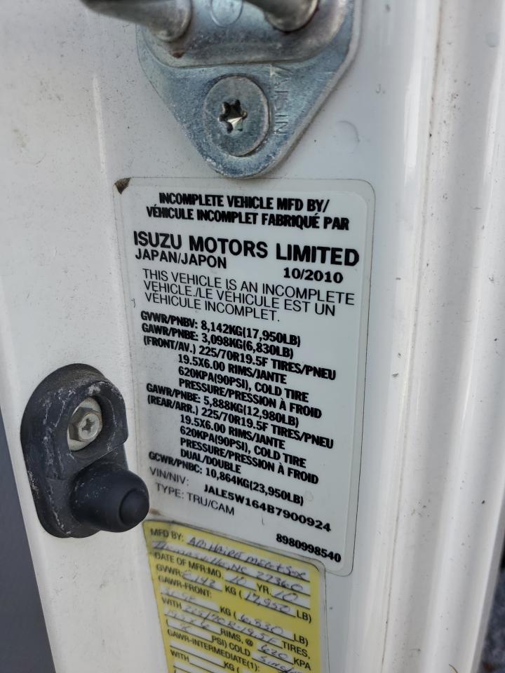 JALE5W164B7900924 2011 Isuzu Nqr