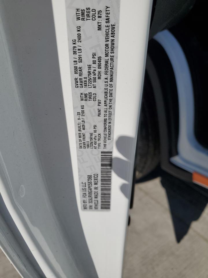 2023 Ram Promaster 1500 1500 High VIN: 3C6LRVBG4PE587368 Lot: 77147044