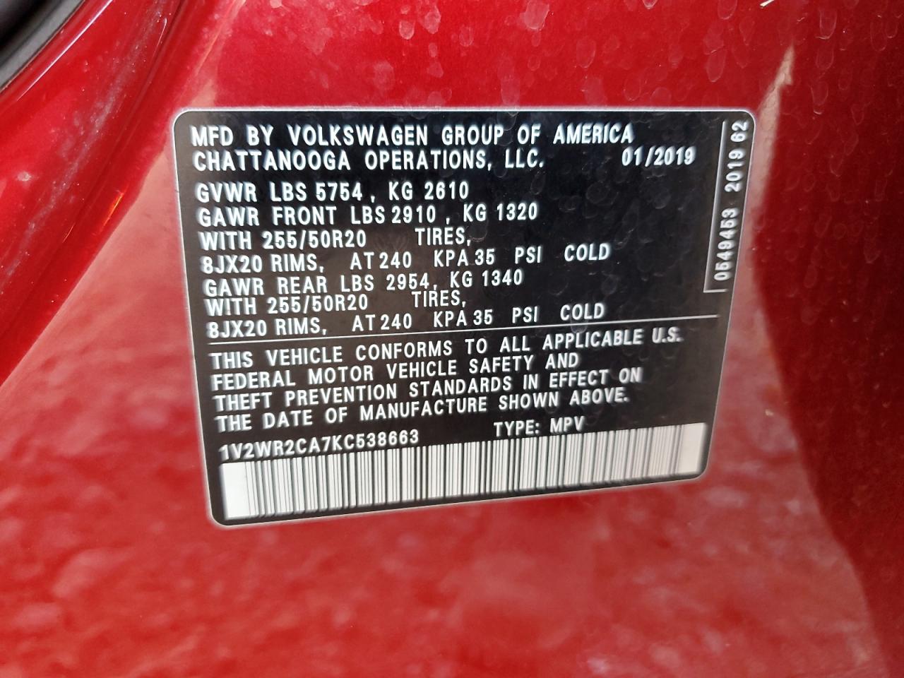 2019 Volkswagen Atlas - Image 15