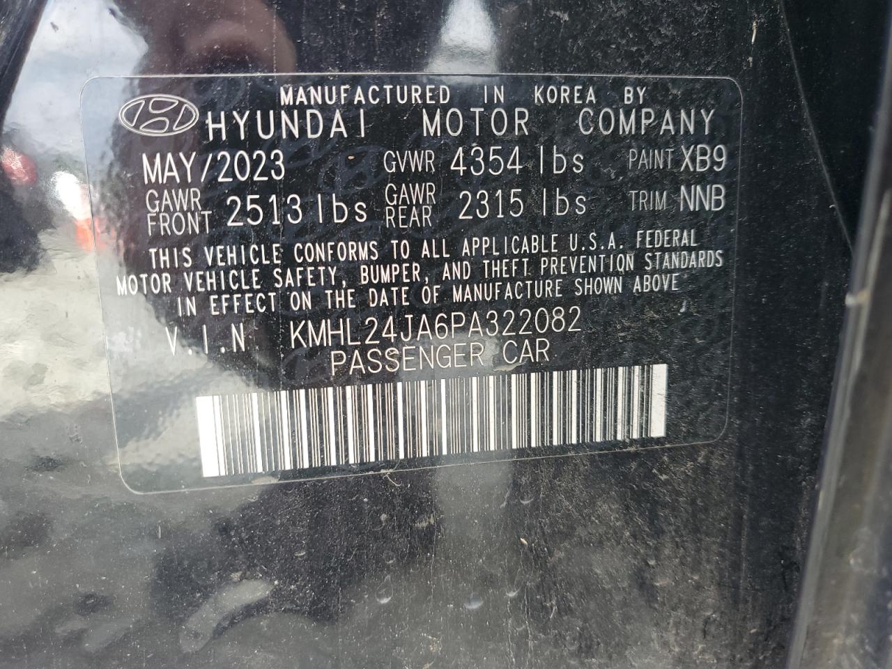 2023 Hyundai Sonata Se VIN: KMHL24JA6PA322082 Lot: 72817524