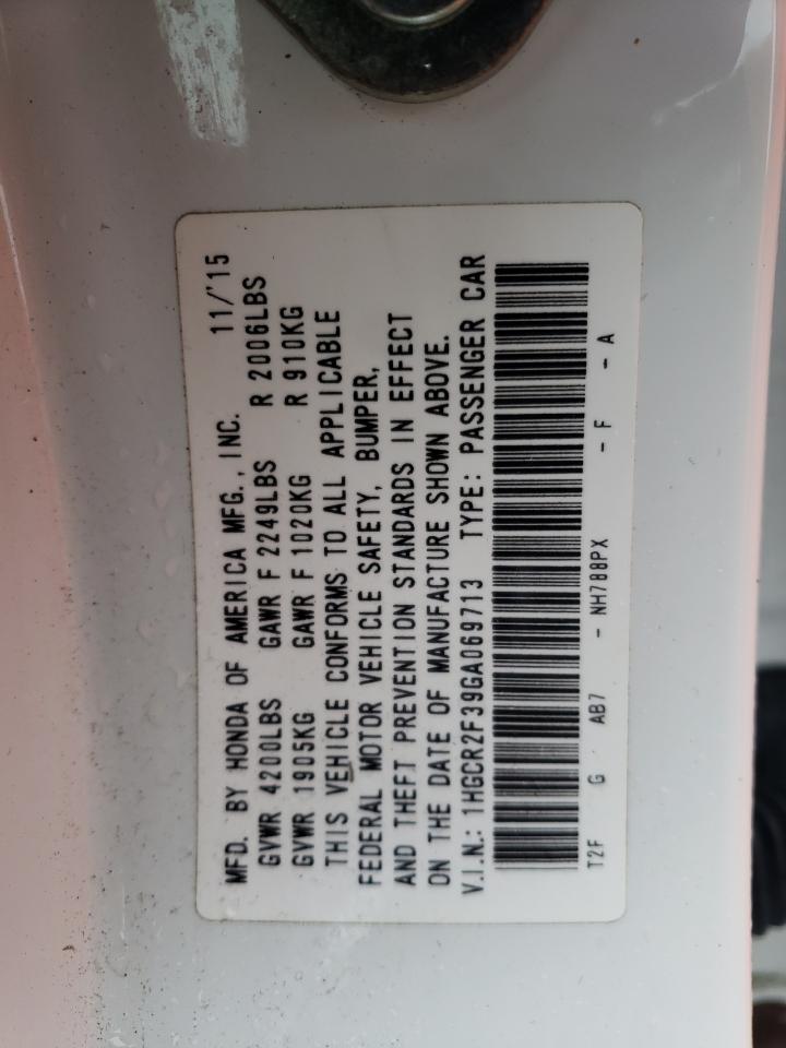 1HGCR2F39GA069713 2016 Honda Accord Lx