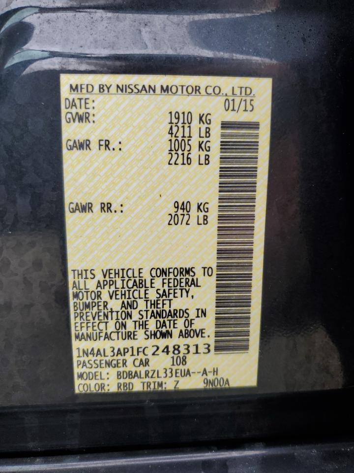 1N4AL3AP1FC248313 2015 Nissan Altima 2.5