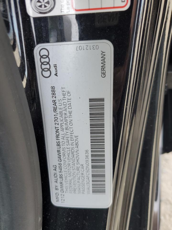 2013 Audi A7 Prestige VIN: WAU3GAFC5DN093636 Lot: 78228574