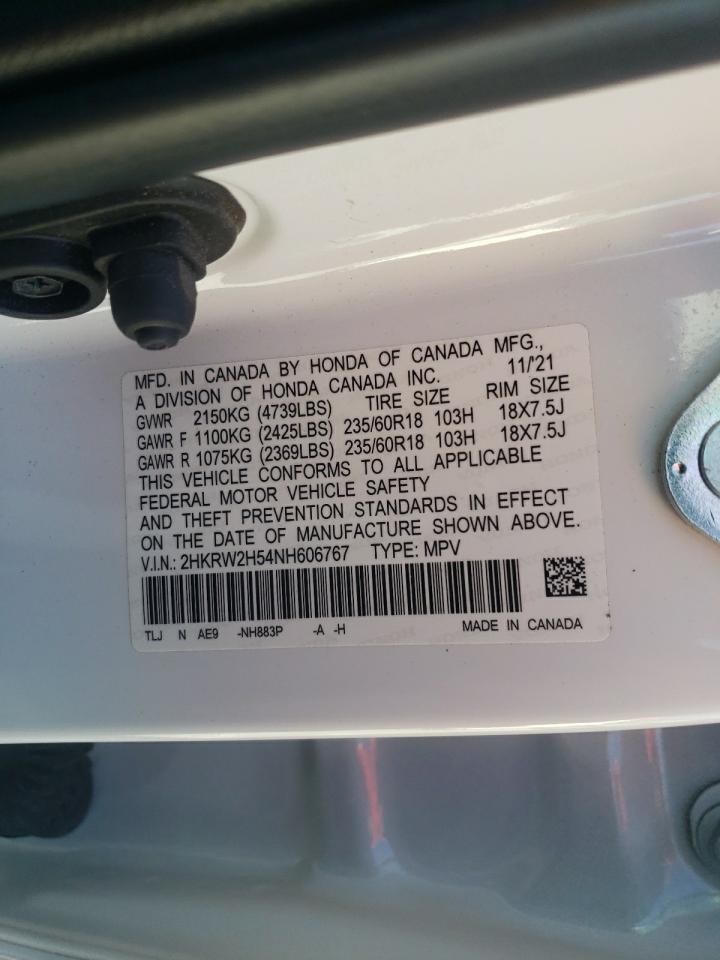 2HKRW2H54NH606767 2022 Honda Cr-V Ex