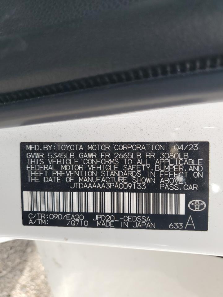 VIN JTDAAAAA3PA009133 2023 TOYOTA MIRAI no.12