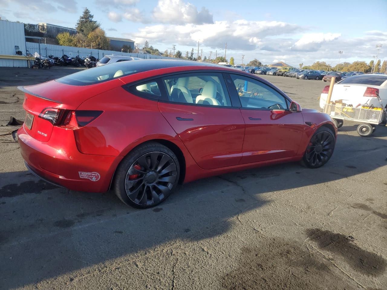 VIN 5YJ3E1EC9PF692309 2023 TESLA MODEL 3 no.3