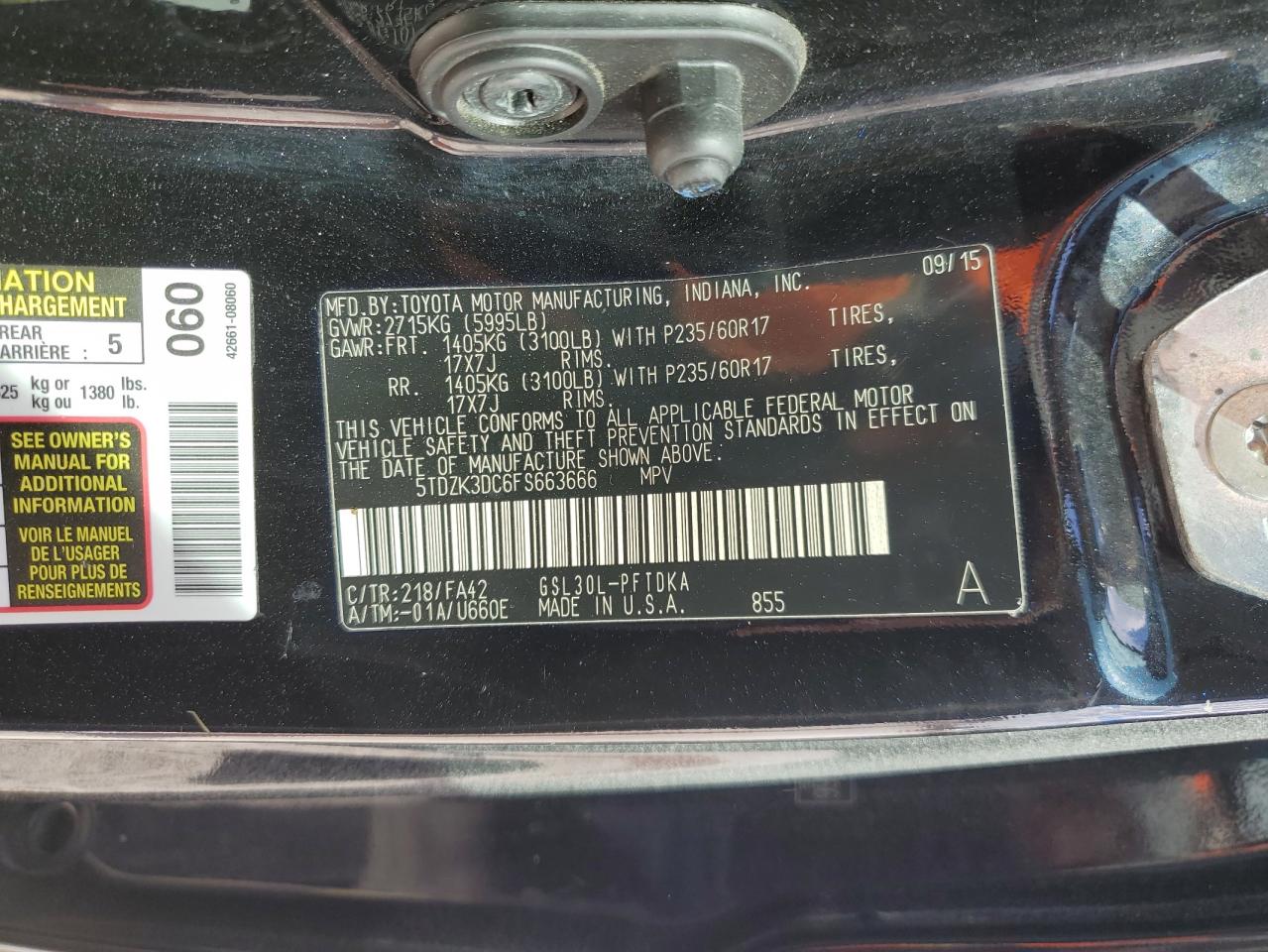 2015 Toyota Sienna - Image 14
