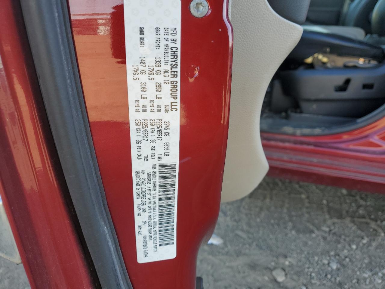 2013 Chrysler Town & Country Touring L VIN: 2C4RC1CG6DR531566 Lot: 77488914