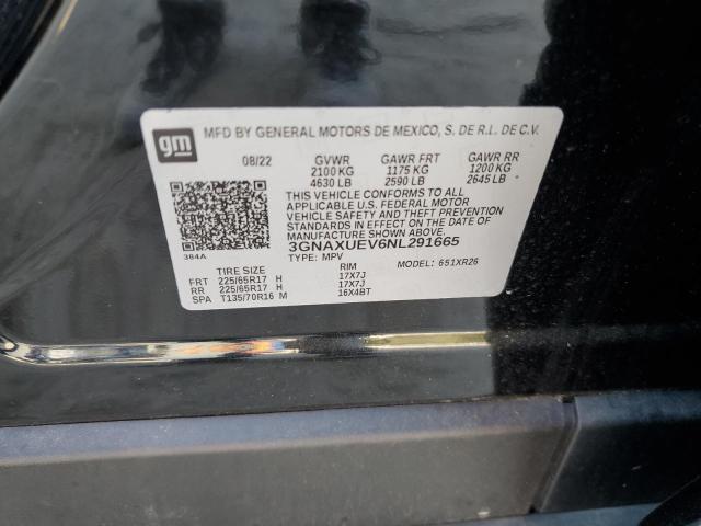 3GNAXUEV6NL291665 Chevrolet Equinox LT 14